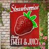 Vintage Always Sweet  Juicy Strawberry Sign  Rustic Decor for Bakery Nooks