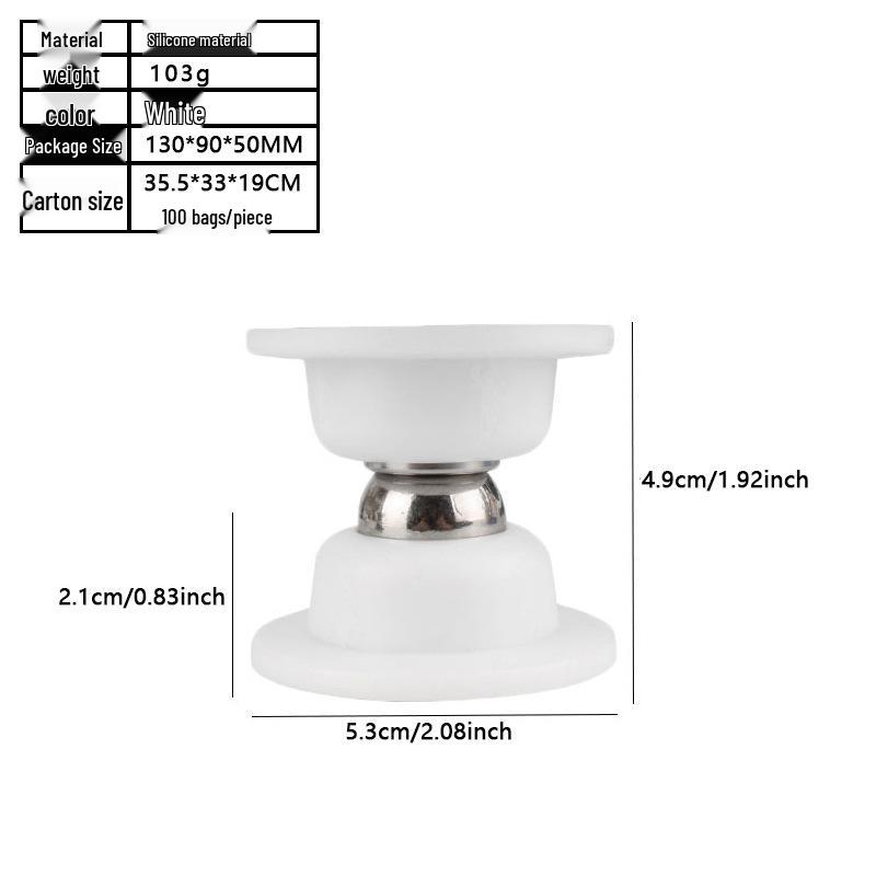 Magnetic Silicone Door Stopper - Silent, Punch-Free, Anti-Collision Suction Cup for Wooden Doors.