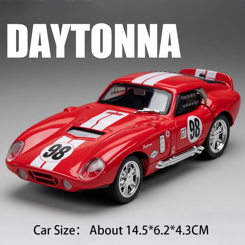 

1:32 Shelby GT500 Cobra Car Model Toy Sound Light Front Wheel Steer Cars Doors Opened Pull Back Models Livingroom Decorations