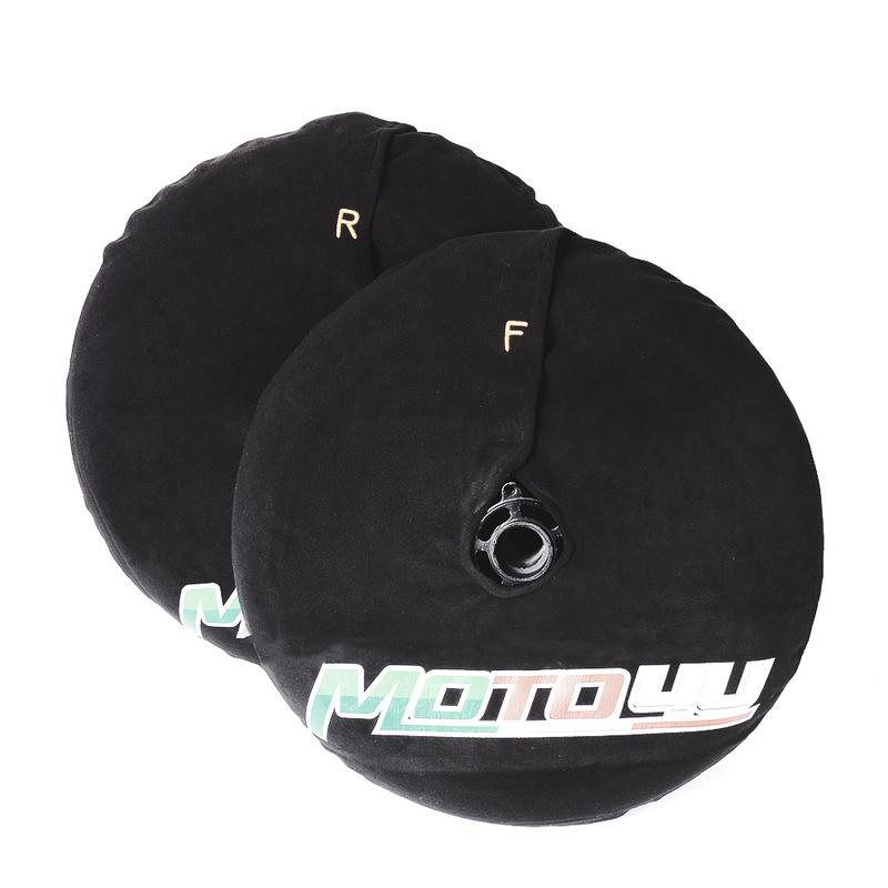 Front+ Rear 17 inch Tire Tyre Warmers Windstop Tire Cover Polar Fleece Windbreak Black Motorcycle Covers