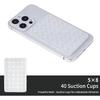 2 Pack Silicone Double-Sided Suction Grip – 40 Cups per Side, Strong Hold for iPhone, Galaxy, Pixel, Android – Hands-Free for Selfies & Videos