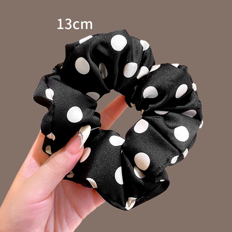 

Корейские женские резинки для волос с принтом в горошек, элегантные аксессуары для волос для взрослых дам, винтажная резинка для волос, эластичная повязка на голову One Size