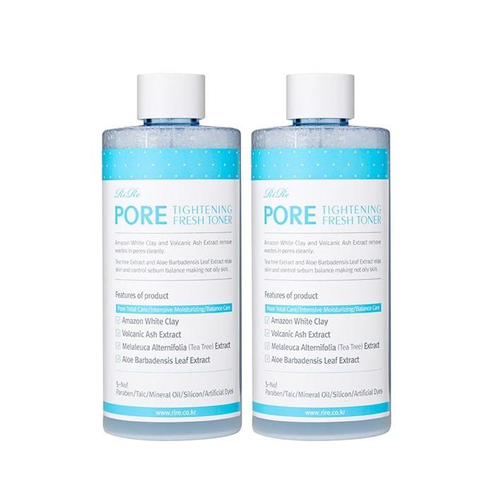 RIRE Pore Tightening Fresh Toner - Sebum Control & Pore Refining - 300ml x 2pcs