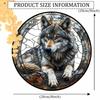 Wolf King Series Acrylic Catcher 8 "(20cm)Stained Glass Style Window Hanging, Outdoor and Interior Wall  Suitable for Living Room Bedroom Porch Garden