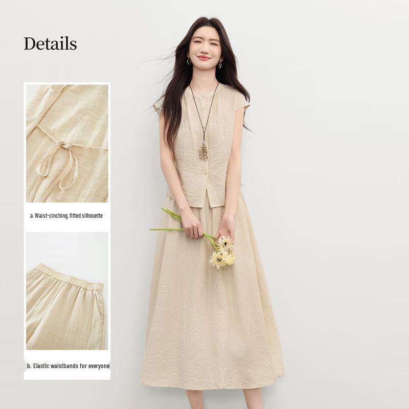 Women s Old Money Style Linen Blend Skirt Set 2XL
