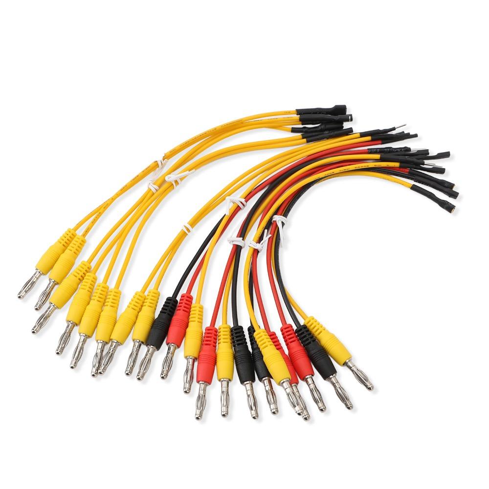 20PCS 3-Color 20 Pin Jumper Cable 4mm Banana Plug OBD2 Breakout Box Wiring Short Circuit Checking
