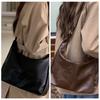 Square Leather Shoulder Bag Hobo Women Handbag Vintage Boston Crossbody Bag  Work