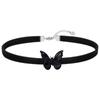 Black 3D Butterfly Lace Choker Necklace - Handmade Jewelry