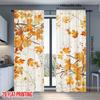 2Pcs Yellow maple leaves print curtains,suitable for bedroom,living room kitchen decoration,home decoration,window decoration