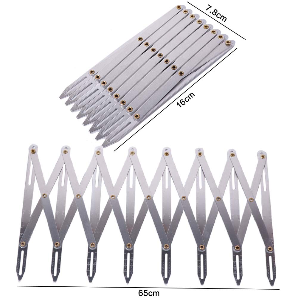 Adjustable Length Expanding Rule Buttonhole Mark Isometric Divider Sewing Gauge Tool DIY Multifunctional