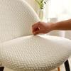 1/2Pcs Soft Jacquard Dining Chair Cover Curved Duckbill Chair Slipcover Short Back Seat Cover For Living Room El Wedding