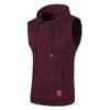 Gilet in Maglia con Cappuccio da Uomo Slim Fit - Pile Sottile, Edizione Autunno/Inverno