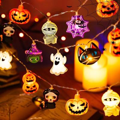 3M Länge 20 LED Halloween Party Lichterkette Geist Kürbis Katze Spinnennetz Dekor Nachtlicht Halloween Innen- und Außendekoration