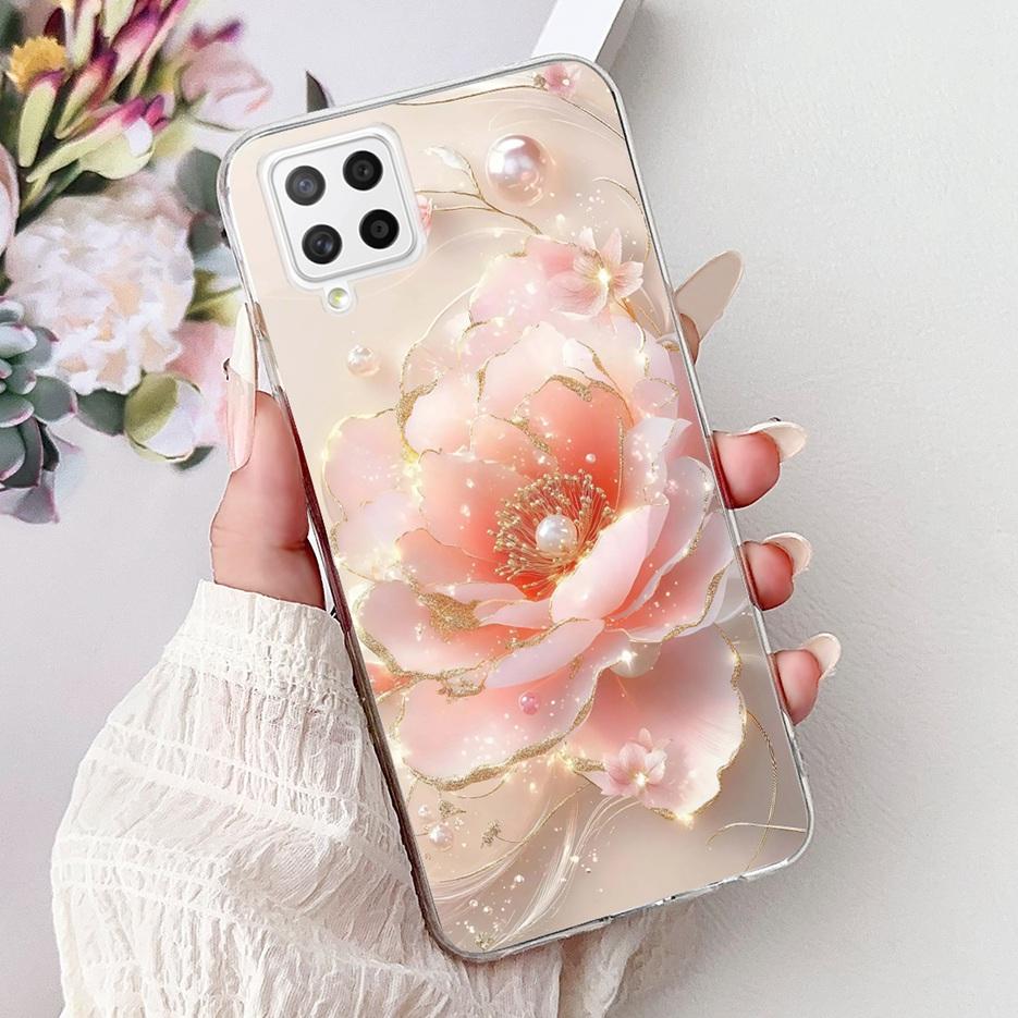 For Samsung Galaxy A22 4G Case Coloful Flowers Painted Cover Soft Slim Phone Case For Samsung A22 A 22 Galaxy A42 5G Fundas Bags