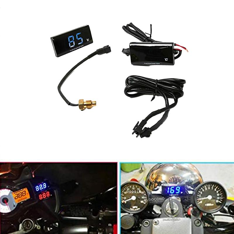 Universal Motorcycle Thermometer Instruments LCD Display Digital Hygrometer Instrument Thermometer Sensor