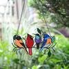 Creative Window Panel Glass Birds Závěsný lapač okenních panelů Doplňky bytových dekorací Dekorace pokojů