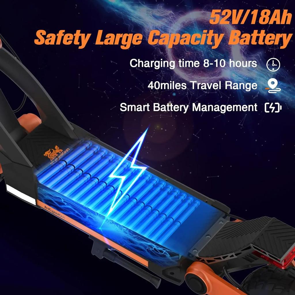 KuKirin G3 Electric Scooter 10.5 Inch 1200W Motor 52V 18Ah Lithium Battery Max Speed 50 KM/H Touchable Display Control Panel