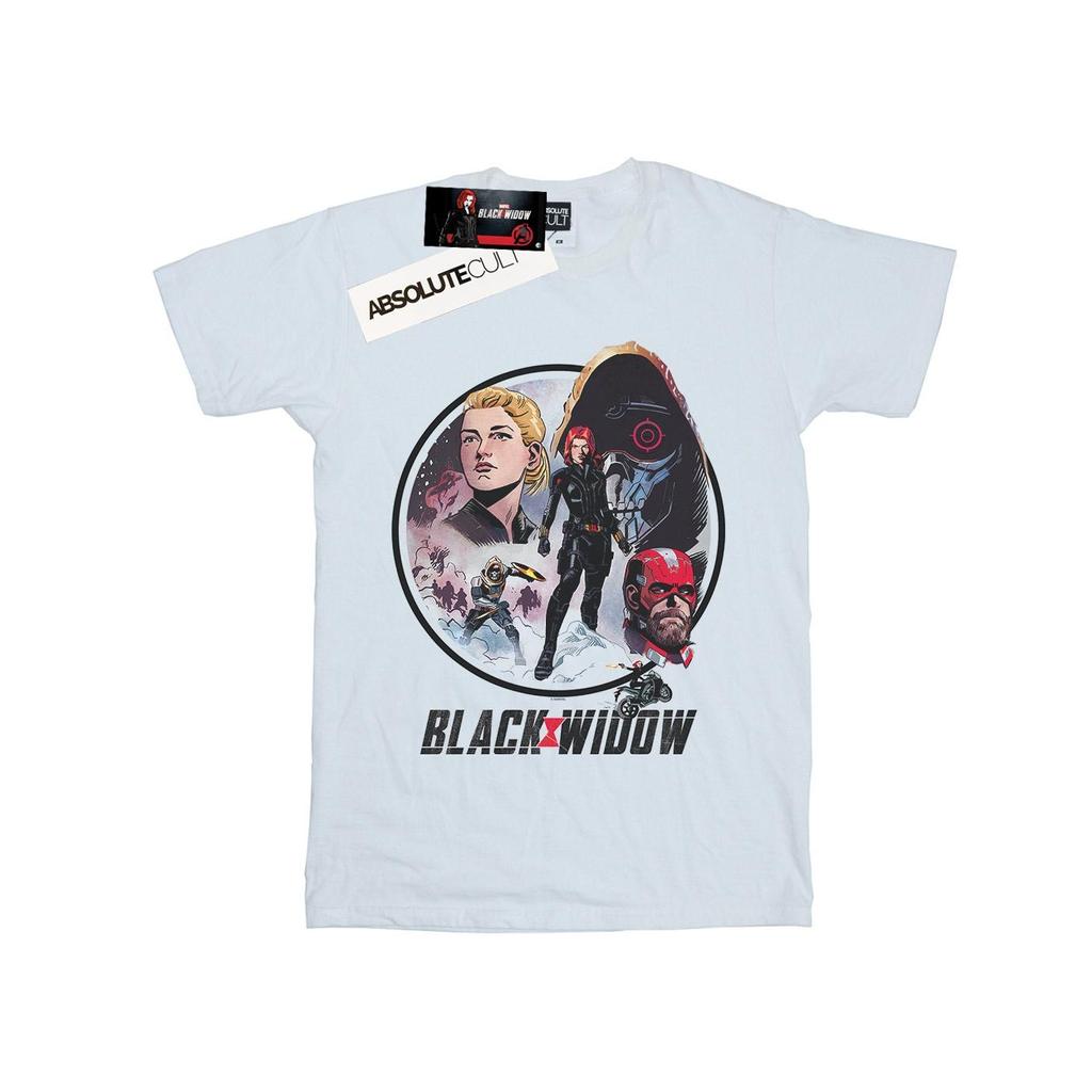 Marvel Herren Black Widow Movie Vintage Circle T-Shirt