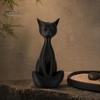 Cat Collectible Art Piece 3D Printed Meditating Figurine, Modern Abstract Sculpture with Cross-Legged Pose, Desk Decor Minimalist for Office