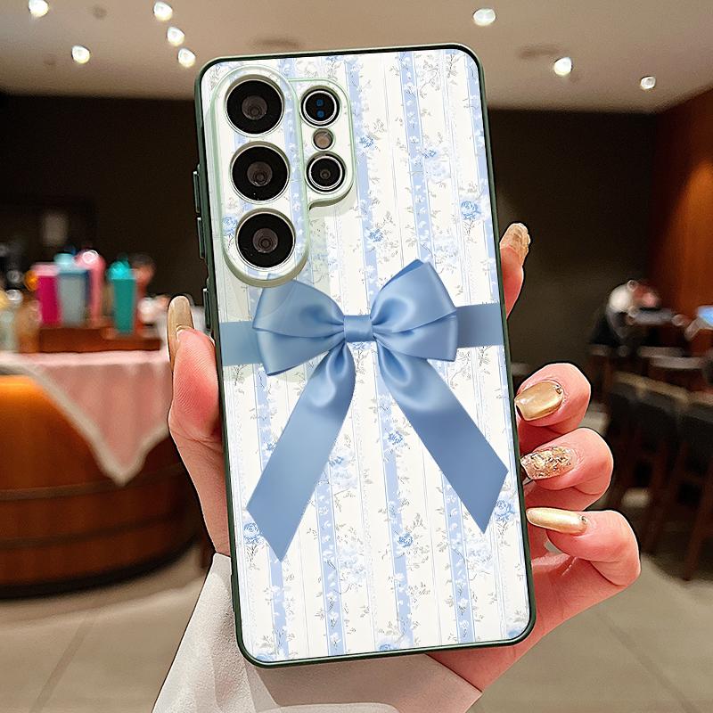 Bowknots Print Phone Case For Samsung S26 Ultra S25 Edge S24 Plus S23 FE A15 A16 A17 A35 A36 A37 A54 A55 A56 A57 5G Hybrid TPU+PC Magnetic Matte Cover