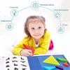 Wooden  Magnetic Tangram Puzzle Book Educational Toys For Children Baby Kid Portable  Learning Intelligence