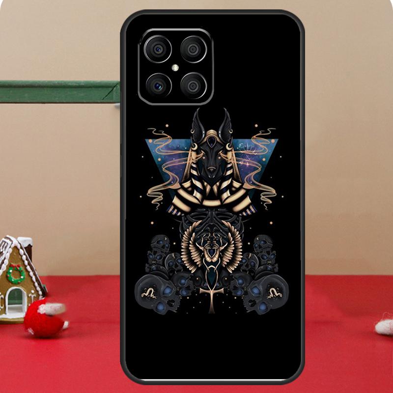 Egypt Nefertiti Anubis Ankh Case For Honor Magic 8 7 6 Pro Honor 200 400 70 90 Lite X8c X8b X9a X9b X9c X9d Win RT Coque