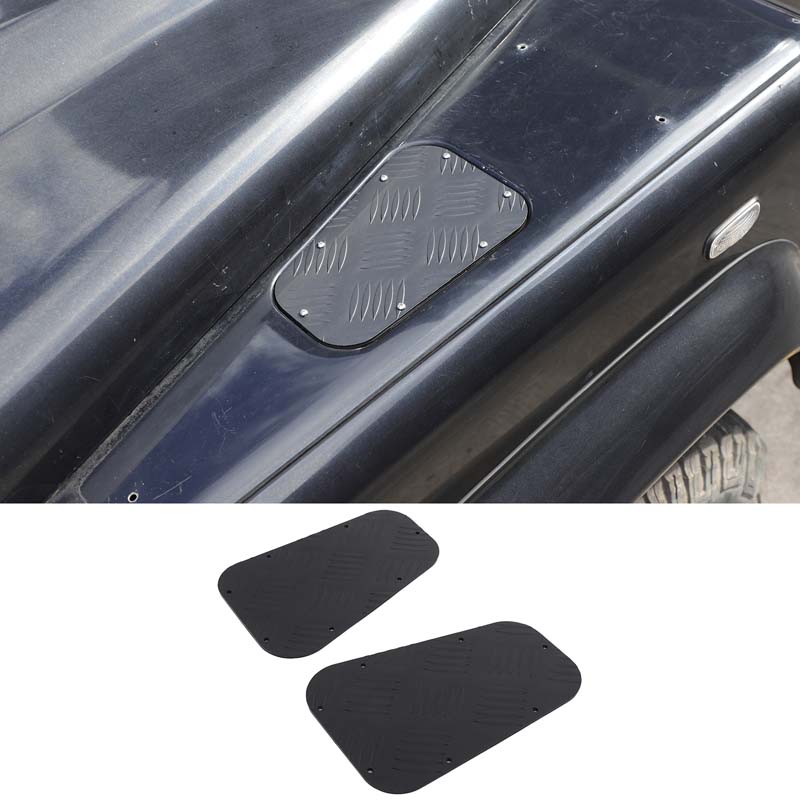 For 2004-18 Land Rover Defender 90 110 aluminum alloy car hood air outlet protective mesh cover sticker car exterior accessories
