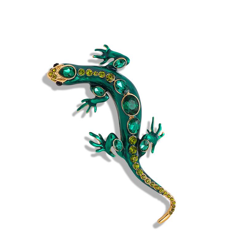 Elegant Crystal Lizard Brooch: Versatile Rhinestone Gecko Pin for Women's Fashion