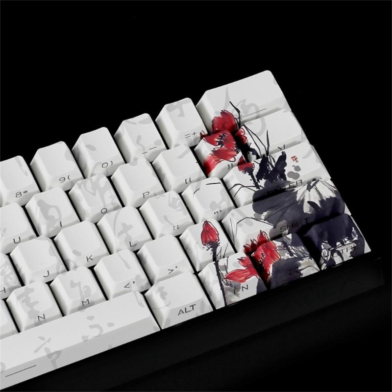 Tastenkappen im japanischen Stil MXes 65-Prozent-Layout OEM-Profil PBT-Material Farbsublimation für GK68 RK68 Tastaturen