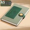 A5 Leather Student Subject Notebook, Buckle Office Notepad, Business Meeting Record Book, Travel Log, Diary, 130 Sheets 260 Pages