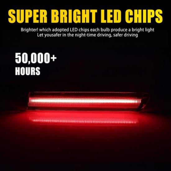 2PC Clear Lens Rear LED Side Marker Red Light for 2004-2008 Acura TL BASED MODEL
