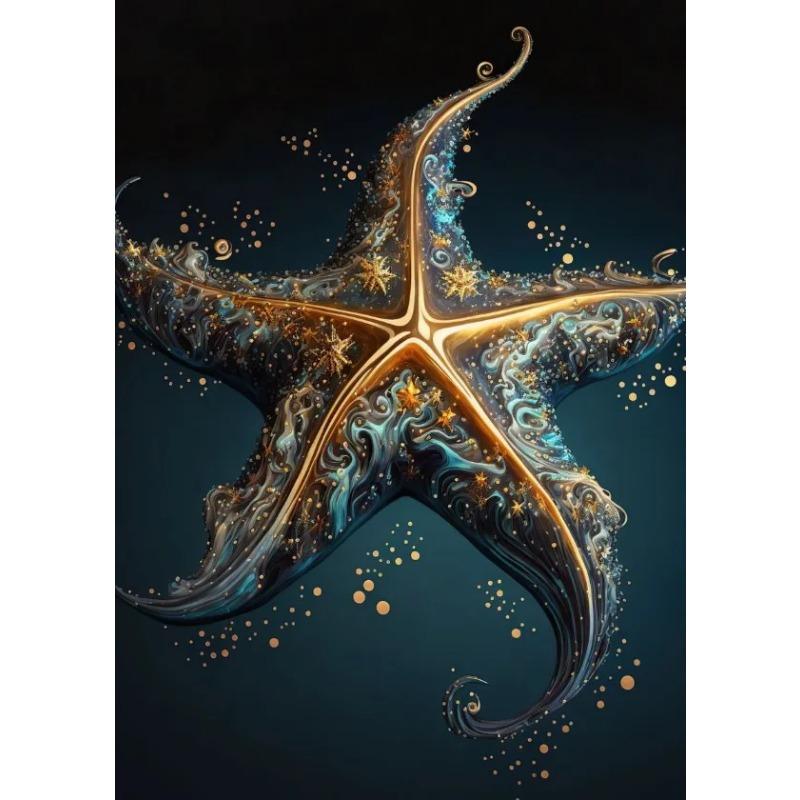 Different Styles Of Cute Starfish Sea Wall Art Canvas Painting Cartoon Colors Poster Wall Pictures Home Decor For Living Room