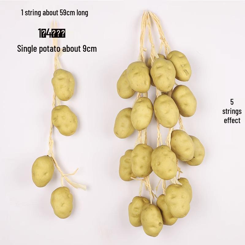Artificial Vegetable & Fruit Skewer Wall Hanging - Chili & Corn Decor