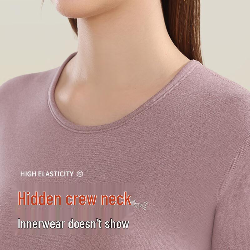 Mao Ren Women's Plush Thickened Down & Silk Thermal Underwear Set