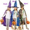 Hooded Princess Children Cloak Witch Robe Cape Floorlength Halloween Costume