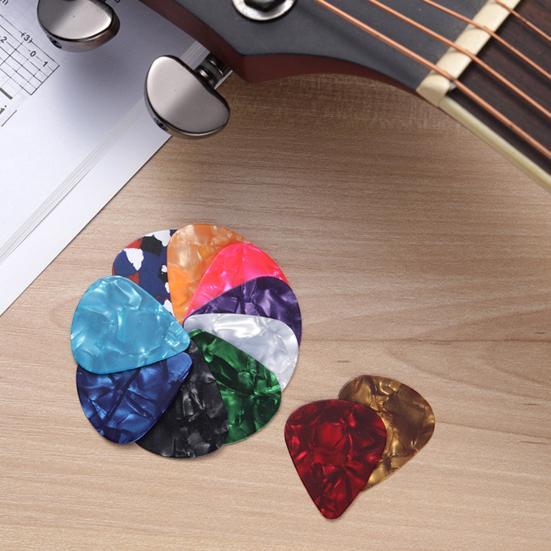 30Pcs Guitar Picks Plectrums 0.5mm Love Heart Thin Variety Colorful 0.75mm 1.0mm Celluloid Plectrums