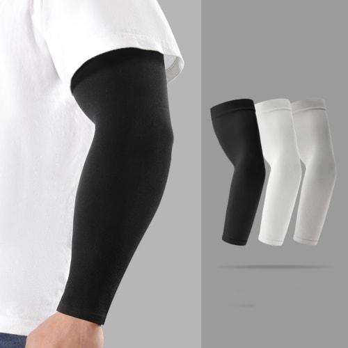 Thieaudio 2 Pairs Men's Arm Covers [-5× Cooling Touch] UV Protection, Cooling, Solid Color, Sweat-Wicking, Quick-Drying, Non-Slip, UPF50+ UV Protectio