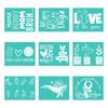 Heart Silkscreen Stencil Reusable Self-Adhesive Silk Screen Printing Fabric Wood