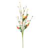 3pcs Festival Artificial Eggs Carrot Branches Spring Fake Plant Easter Eggs Stem  Home Vase Decor