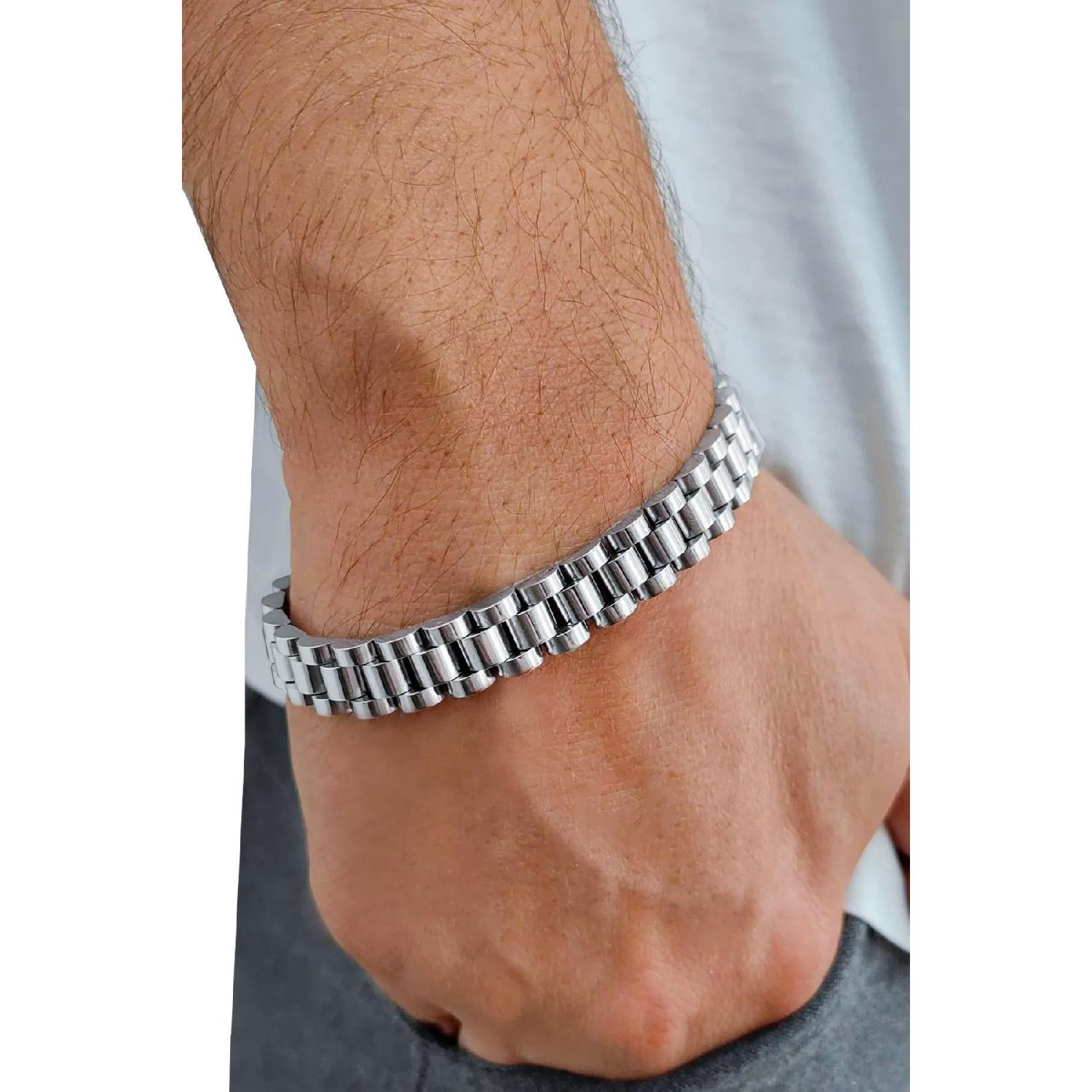 

Модель Rolex унисекс, устойчивый к потускнению серебряный стальной браслет