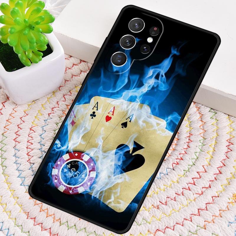 

Mystery Poker Card Silicone Phone Case For Samsung Galaxy note 10 pro S26 S25 S24 S23 S22 S21 Plus S25Ultra Capa Cover Galaxy S24 Ultra