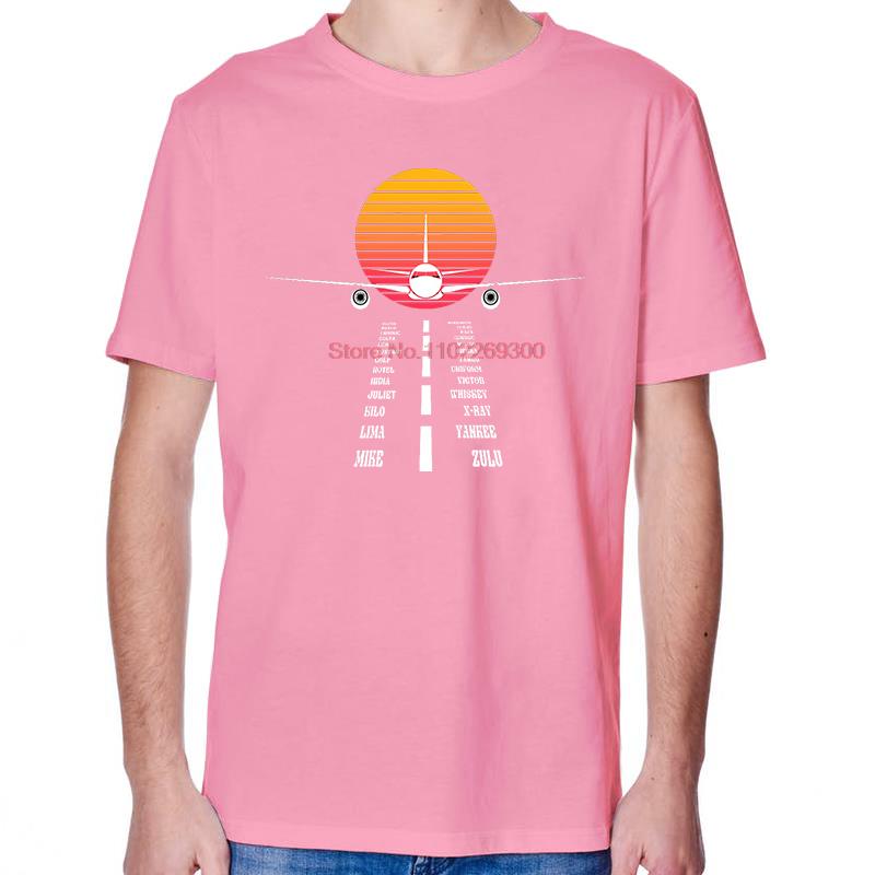 Pilot Alphabet Airplane Aviator Pilot Gift Graphic T Shirts Fashion Tees Tops Summer Cotton Short Sleeve TShirts Print T Shirt