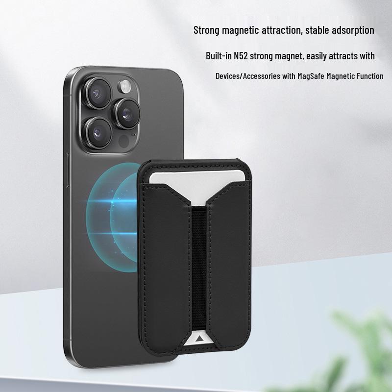 Creative MagSafe Elastic Magnetic Card Holder & Stand - Wallet Sleeve & Phone Holder for Convenient Viewing