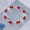 Natural Agate Bracelet White Crystal Bracelet.fashion Women Daily Jewelry Gift