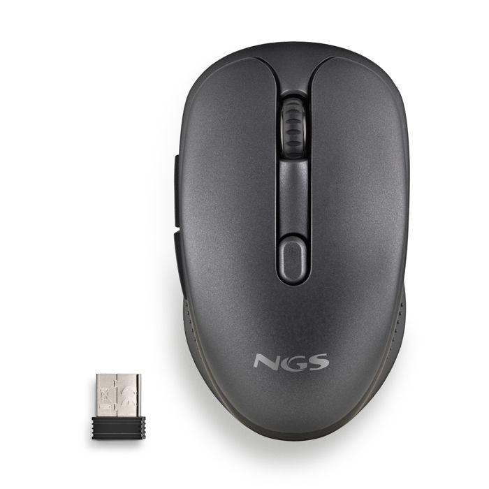 NGS EVO PEEP : Souris laser rechargeable avec connexion sans fil multi-mode. 2.4 GHz+Bluetooth 5.0+Bluetooth 5.1.Silencieuse, USB-A