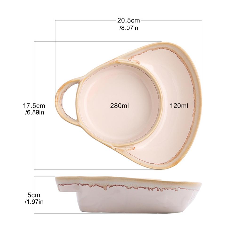 Anti-Soggy Cereal Bowl Soup and Sandwich Plate Combo Breakfast Powls Divided Snack Bowls Gifts for Wedding Housewarming Party
