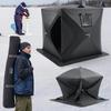 Portable Ice Shelter, 1-2 Person Pop-Up Ice Fishing Tent, 24 Square Feet Fishable Area, Ice Shanty for Winter Fishing, Waterproof Oxford Ice Cube with