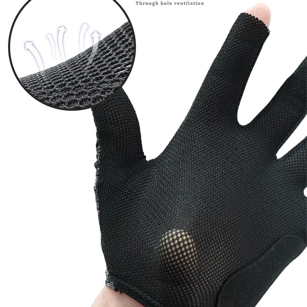 Left Hand Five Finger Billiard Glove Breathable Elastic Anti Slip Pool Glove Men Women Pro Snooker Glove Durable Comfortable