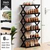 Compact Wooden Shoe Storage Rack: Multi-Layer, Dustproof Shoe Cabinet for Dorm or Entryway