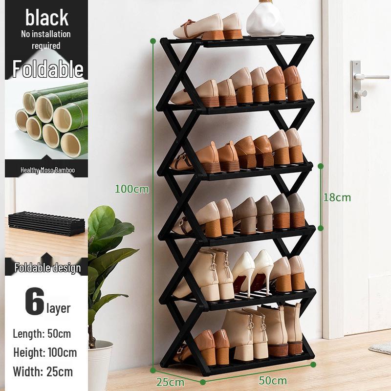 Compact Wooden Shoe Storage Rack: Multi-Layer, Dustproof Shoe Cabinet for Dorm or Entryway